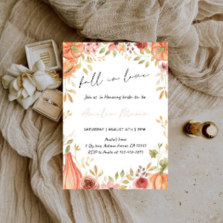 Convites Fall in Love Bridal Shower - Autumn Bride Shower