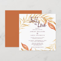 Fall in Love Foliage Burnt Orange Wedding