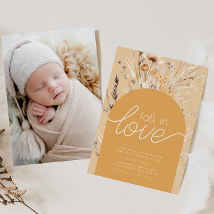 Convites Fall in Love Sip and See Party Invite