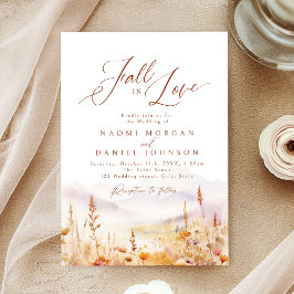 Convites Fall In Love Wildflower Mountain Rustic Wedding