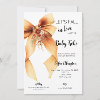 Convites Fall in Love with Baby Shower Invitation