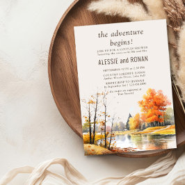 Convites Fall Lake Adventure inicia Chá de Casais