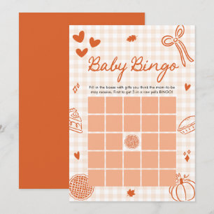 Convites Fall Little Cutie Pie Baby Bingo Game