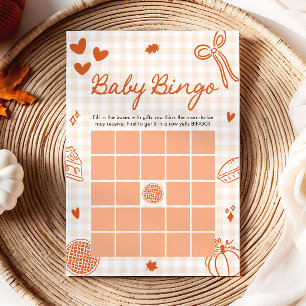 Convites Fall Little Cutie Pie Baby Bingo Game