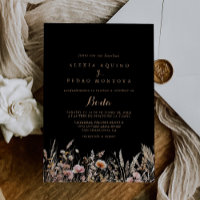 Fall Meadow Wild Floral Casamento Espanhol