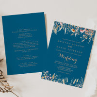 Fall Meadow Wild Floral Front & Back Weds