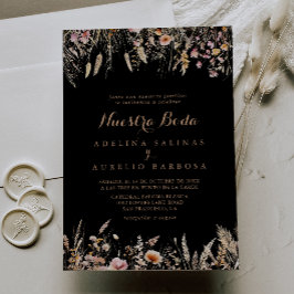 Convites Fall Meadow Wild Floral Nuestra Boda Wedding
