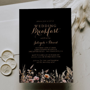 Convites Fall Meadow Wild Floral Wedding Breakfast