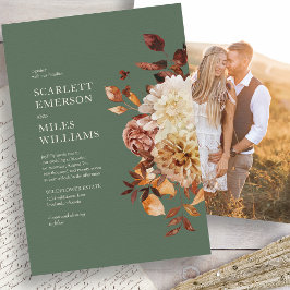 Convites Fall Modern Sage Weding