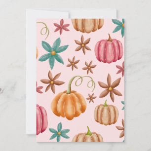 Convites Fall Pumpkin Spice Halloween Ação de Graças
