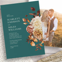 Fall Teal Wedding