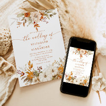 Fall terracotta floral, casamento elegante