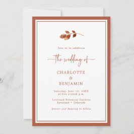 Convites Fall Terracotta Wedding