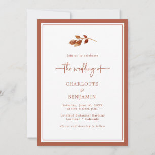 Convites Fall Terracotta Wedding