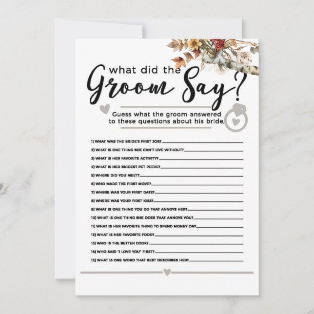 Convites Fall Wildflower Birds - Jogo de Chá de panela da Á (Frente)