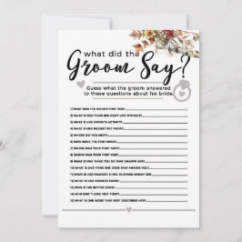 Convites Fall Wildflower Birds - Jogo de Chá de panela da Á