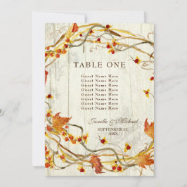 Convites Fall Wreath Bitterdoce Números de Casamento Russo