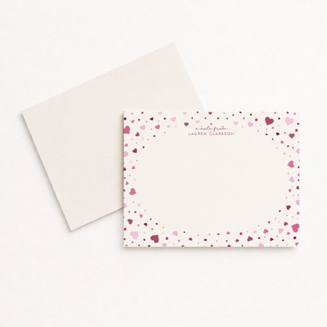 Convites Falling Hearts Stationery Note Card (Criador carregado)