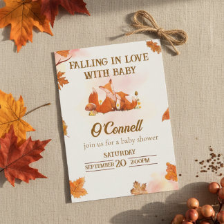 Convites "Falling in Love with Baby" Baby shower invitation