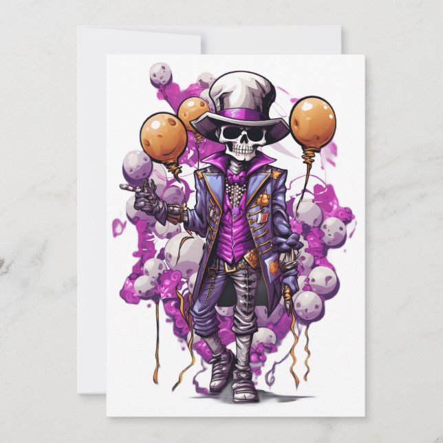 Convites Falloween Mascarada Spooky Falloween (Frente)