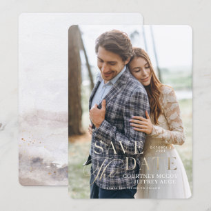 Convites Falso Save the Date de Casamento de Outono com Fol