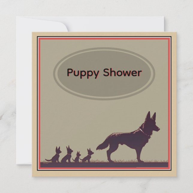 Convites Família Cachorro Belga (Frente)