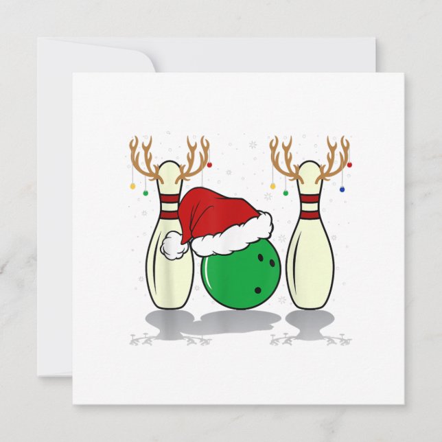 Convites família correspondência natal boliche papai noel n (Frente)