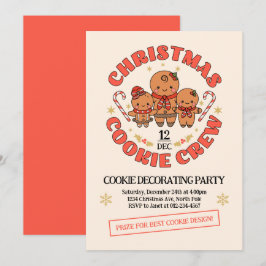Convites Família da Tripulação de Biscoito de Natal