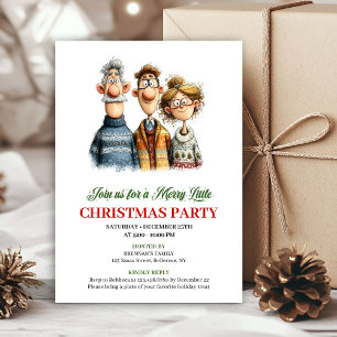 Convites Família de Aquarela Caprichosa Natal Editável 