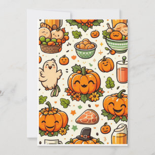 Convites Família de banquetes de Ação de Graças