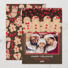 Convites Família de Biscoito de Gengibre Natal Foto de Féri