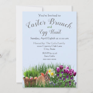 Convites Família de Cute Easter Brunch e Caça aos Ovos