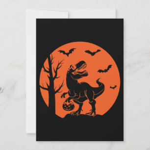 Convites Família de Dinossauros Fantasia de Halloween