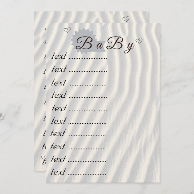 Convites Família de jogos de chá de fraldas | Impressão de  (Frente/Verso)