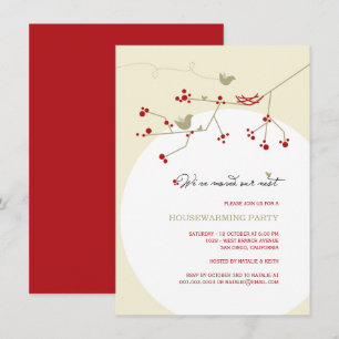 Convites Família de Pássaros Mudamos o Nest Housewarming 