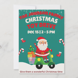 Convites Família de unidades de brinquedos Natal ou Caridad