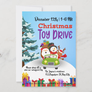 Convites Família de unidades de brinquedos Natal ou Caridad