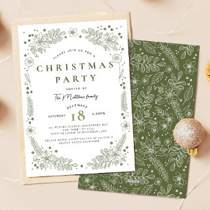 Convites Família Verde Elegante e Natal Corporativo