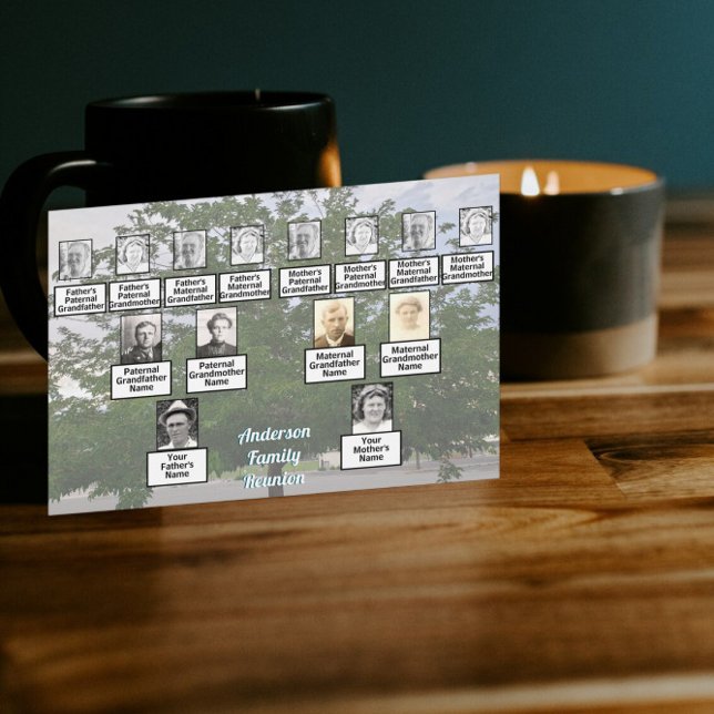 Convites Family Reunion 3 Generation Summertime Tree (Criador carregado)