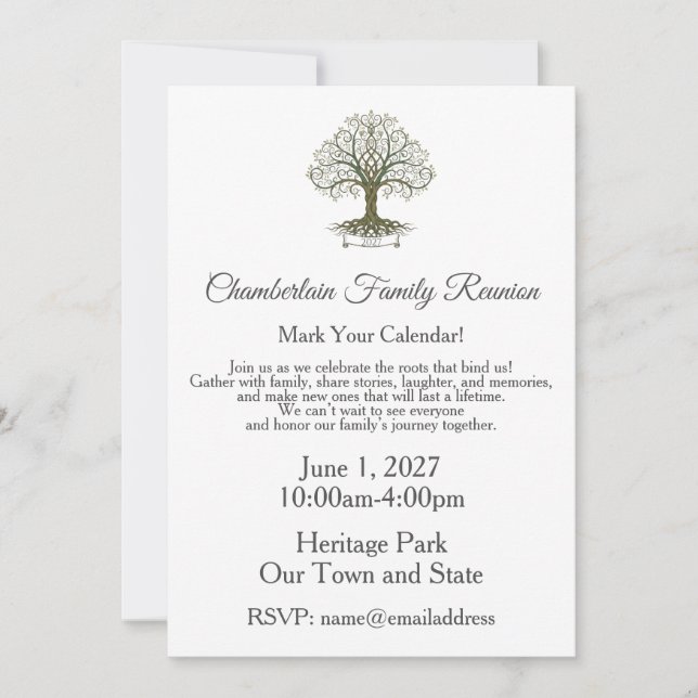 Convites Family Reunion Celebration Invitation (Frente)