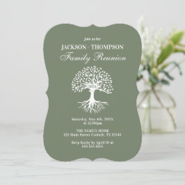 Convites Family Reunion green Invitation