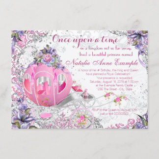 Convites Fancy Conto de Fadas Uma Vez Um Aniversário