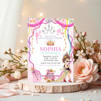 Convites Fancy Nancy Birthday Invitation | Pink Princess