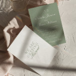 Convites Fancy Sage Green Luxury Boho Modern Wedding<br><div class="desc">This wedding invitation is perfect for your wedding if you are looking for an elegant unique and easy editable invitation .An elegant unique luxurious sage green and white image wedding template invitation. as you see it features green background. And classy chic font in white old money bright bride's and groom's...</div>