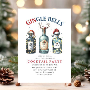 Convites Fanny Hand Desenhou Festa de Natal Falido Cocktail