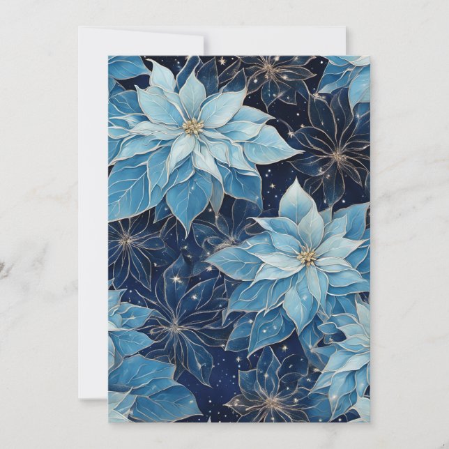 Convites Fantasia Azul Poinsettia (Frente)