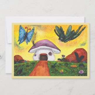 Convites Fantasia de Aquarela Fada Borboleta Casa de Cogume