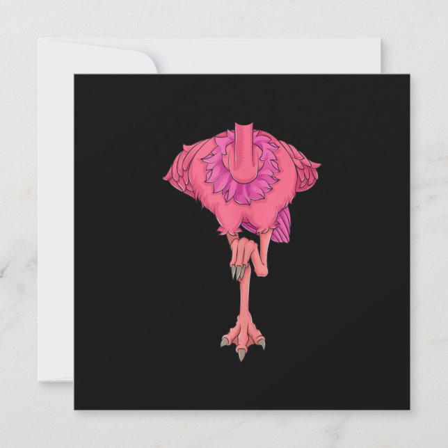 Convites Fantasia de Flamingo Sem Cabeça Legal para o Hallo (Frente)