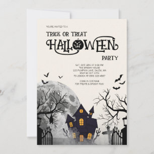 Convites Fantasia de Halloween Infantil Ivory para Festa de
