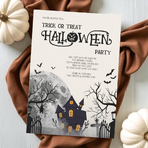 Convites Fantasia de Halloween Infantil Ivory para Festa de